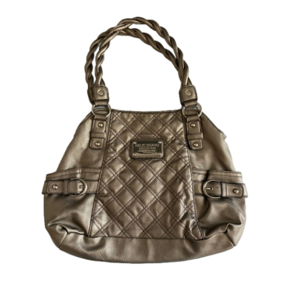 Relic Brand Collection Metallic Quilted Braided Strap Shoulder Purse Travel - Picture 1 of 11